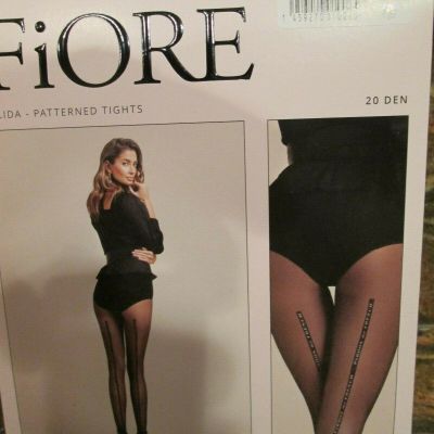 FIORE DALIDA BACKSEAM PARDON MY FRENCH PANTYHOSE TIGHTS 4 SIZES 20 DENIER BLACK